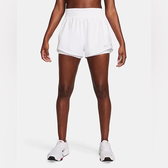 Nike Pants - NWT NIKE SIZE XS Women's‎ Dri-FIT High-Waisted 3" 2-in-1 Shorts WHITE DX6016-100